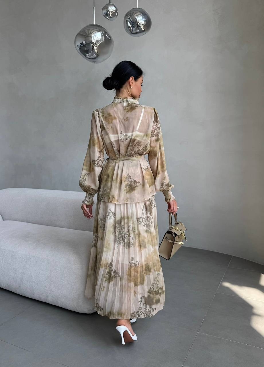 шифоновый комплект блуза и юбка,роскошное вечернее платье,шифоновое платье,платье женской,платья