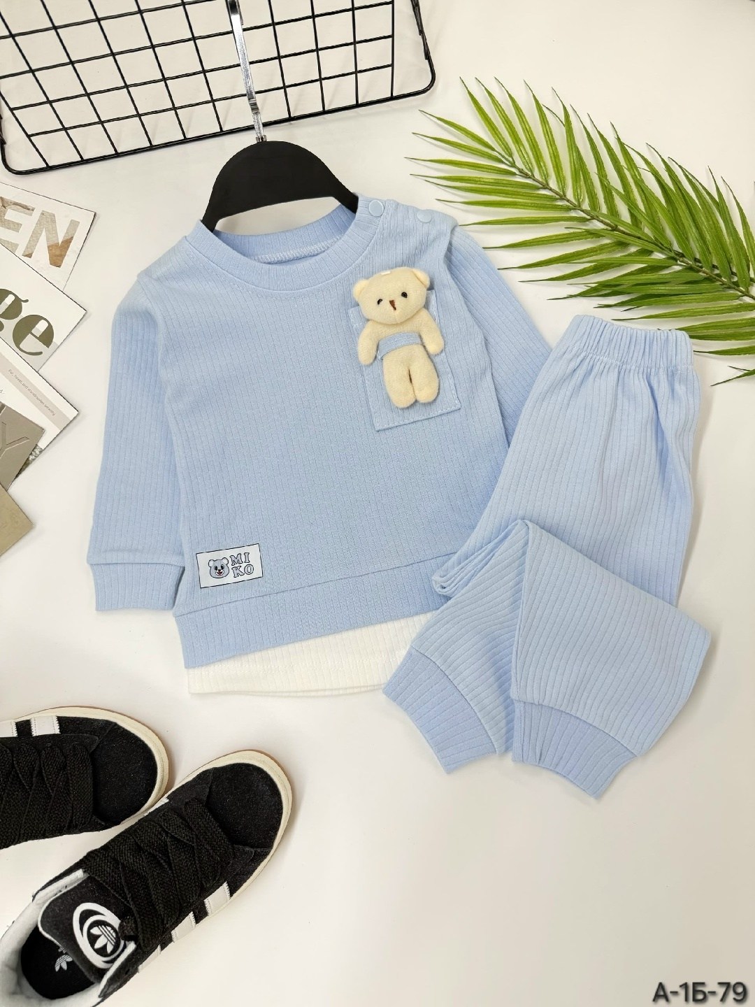 пижама для детей трикотажная хлопковая нательный костюм cutiepie 202932787,комплект костюм,костюм для малыша,комплект одежды,пижама для детей трикотажная хлопковая нательный костюм cutiepie цвет голуб