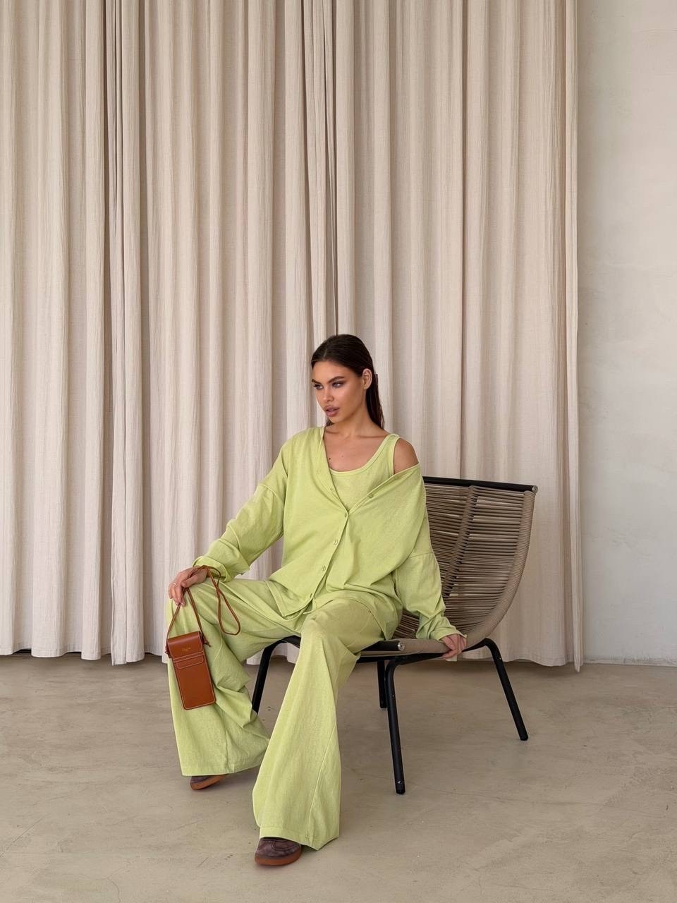 летние костюмы,брючный комплект,широкие брюки,костюм из льна