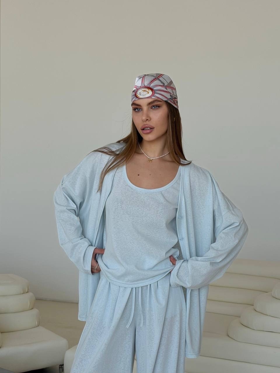 брючный костюм,трикотажные костюмы,костюм голубой,костюм женский,пижама для женщин