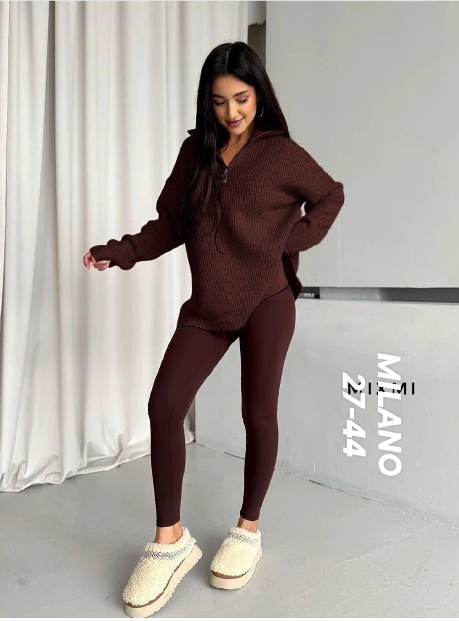 теплый свитер,свитер с лосинами,свитер с разрезом,легинсы женские,свитера туники