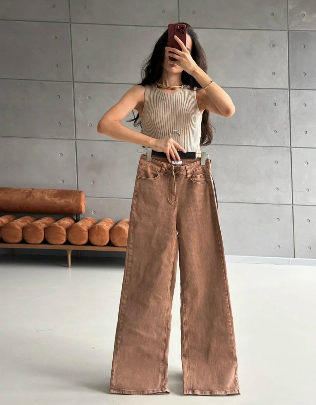 коричневые джинсы,джинсы женский vallik коричневый широкие,коричневые джинсы женские,коричневые широкие джинсы,коричневые брюки