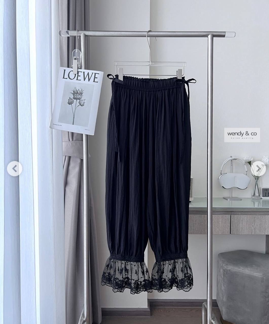 хлопковые штаны кружевные,брюки с кружевом,брюки с рюшами,кружевные брюки,кружевные белые брюки mori girl с эластичной резинкой на талии