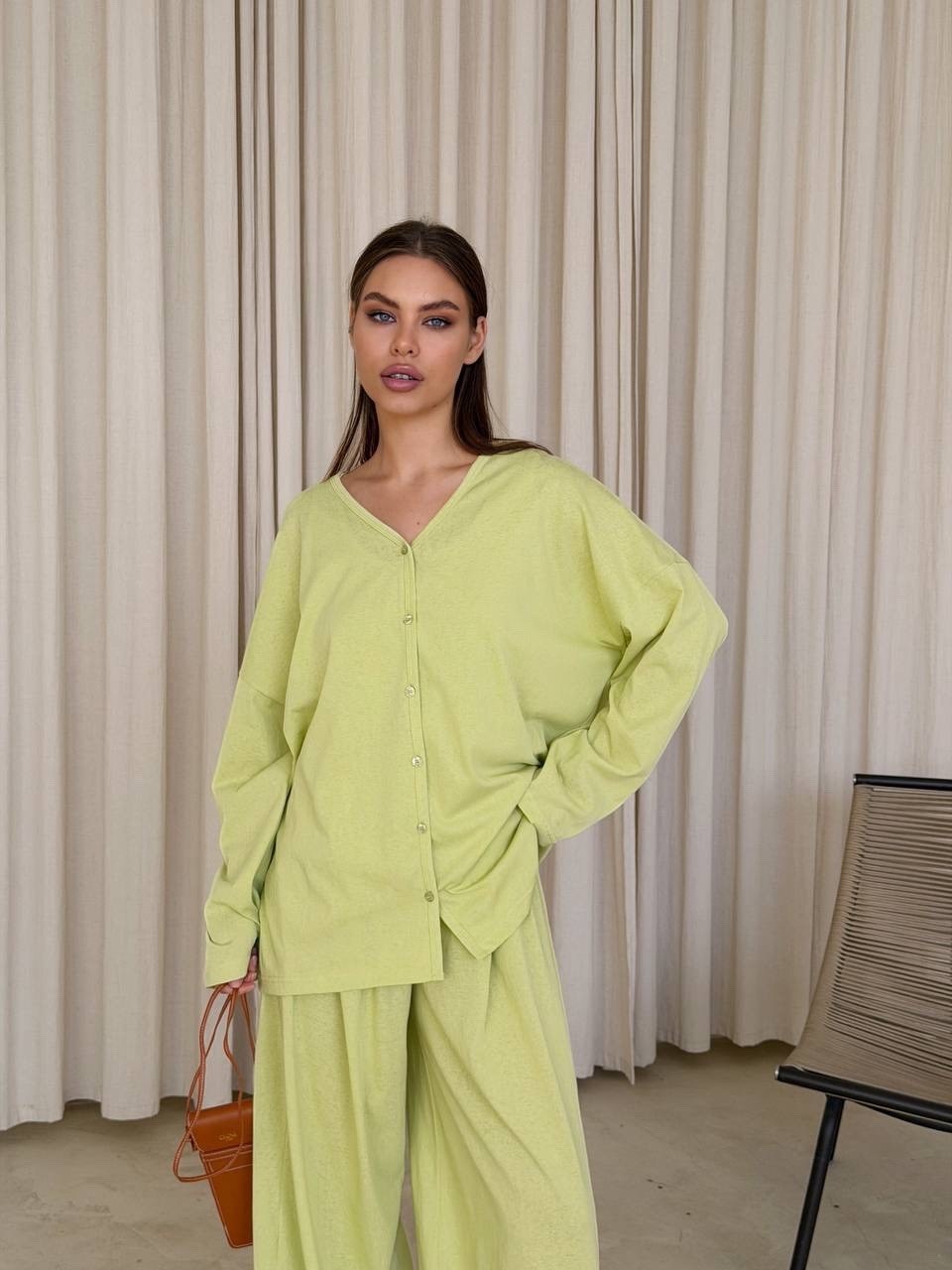 летние костюмы,брючный комплект,широкие брюки,костюм из льна