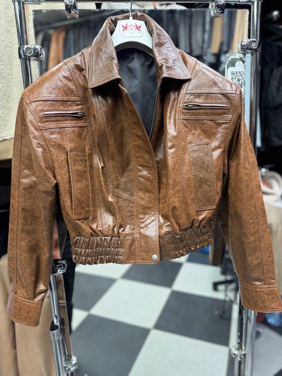 куртка кожаная комбинированная,кожаная куртка,коричневая кожаная куртка,кожаная куртка бомбер,кожаная куртка коричневого цвета