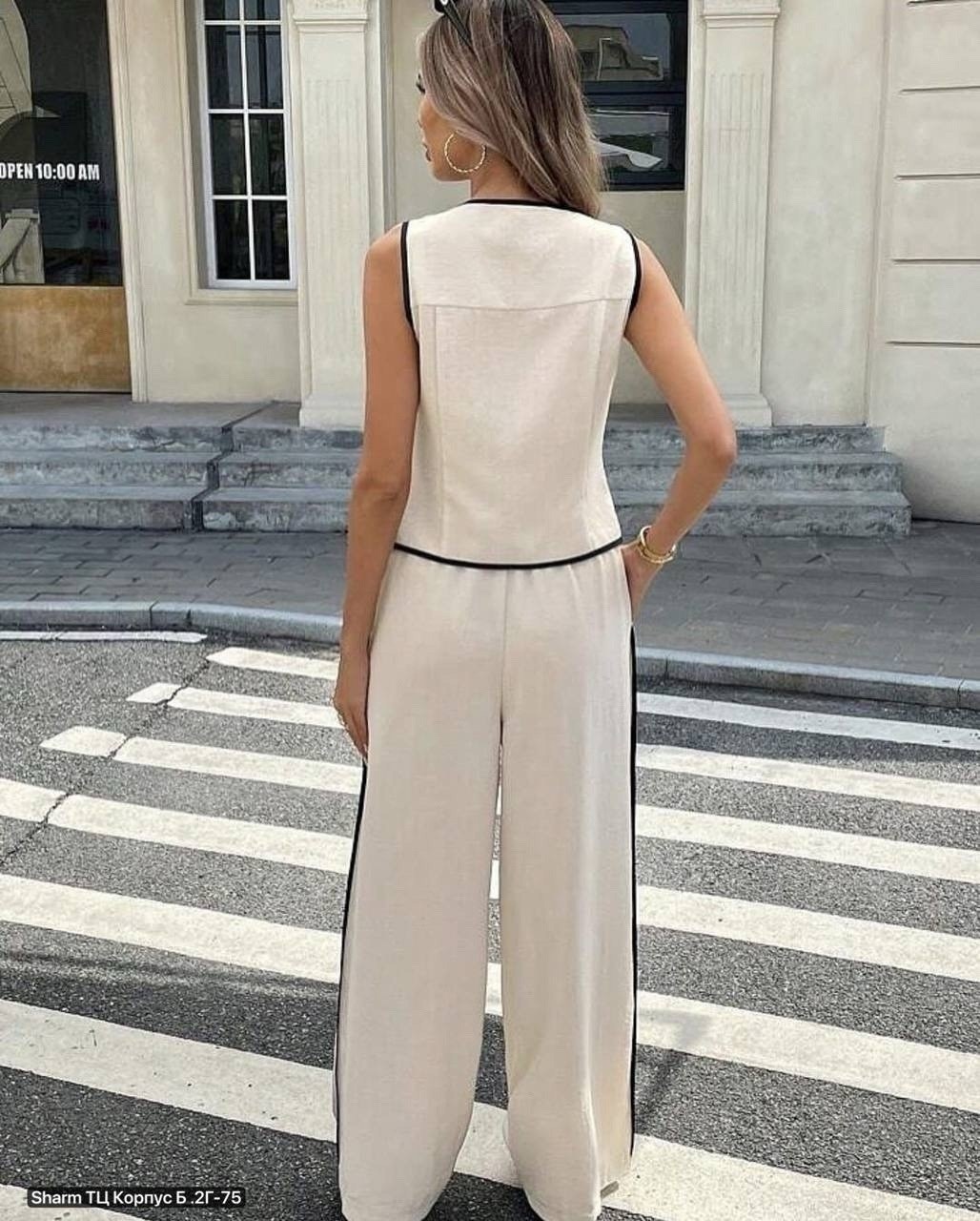 костюм с брюками,палаццо брюки,брючный костюм,костюм брючный женский,брючный костюм с жилетом