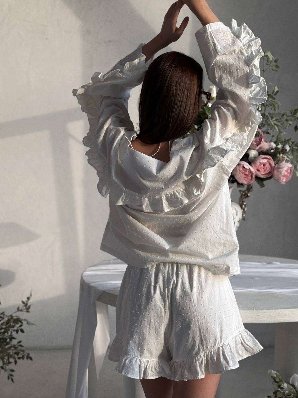 женский костюм,пижамный стиль,костюм с шортам,одежда для сна,пижама женская