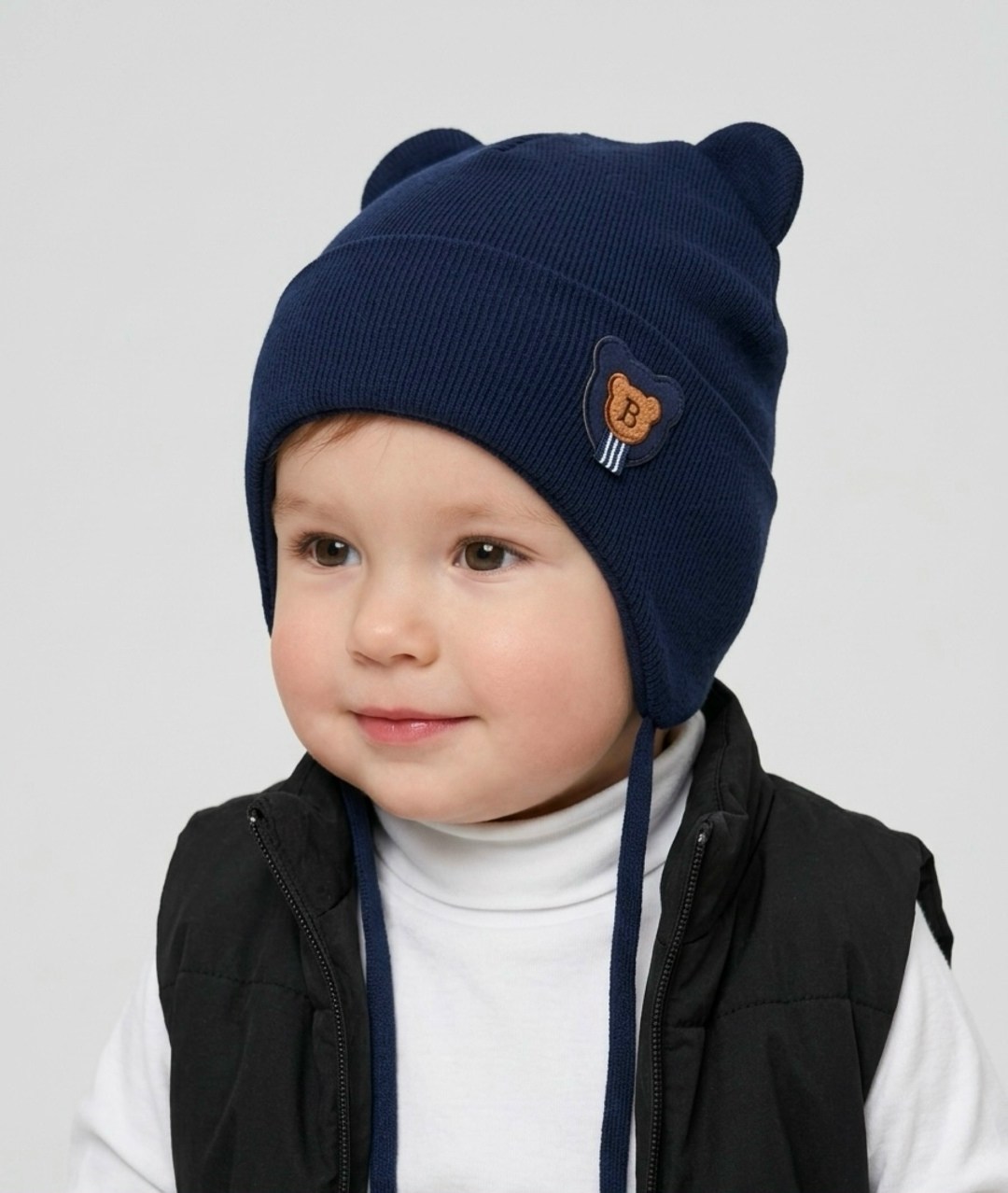 шапочка для мальчика,шапка с завязками для мальчика,шапка детская,шапка для мальчика,шапка детская для мальчика