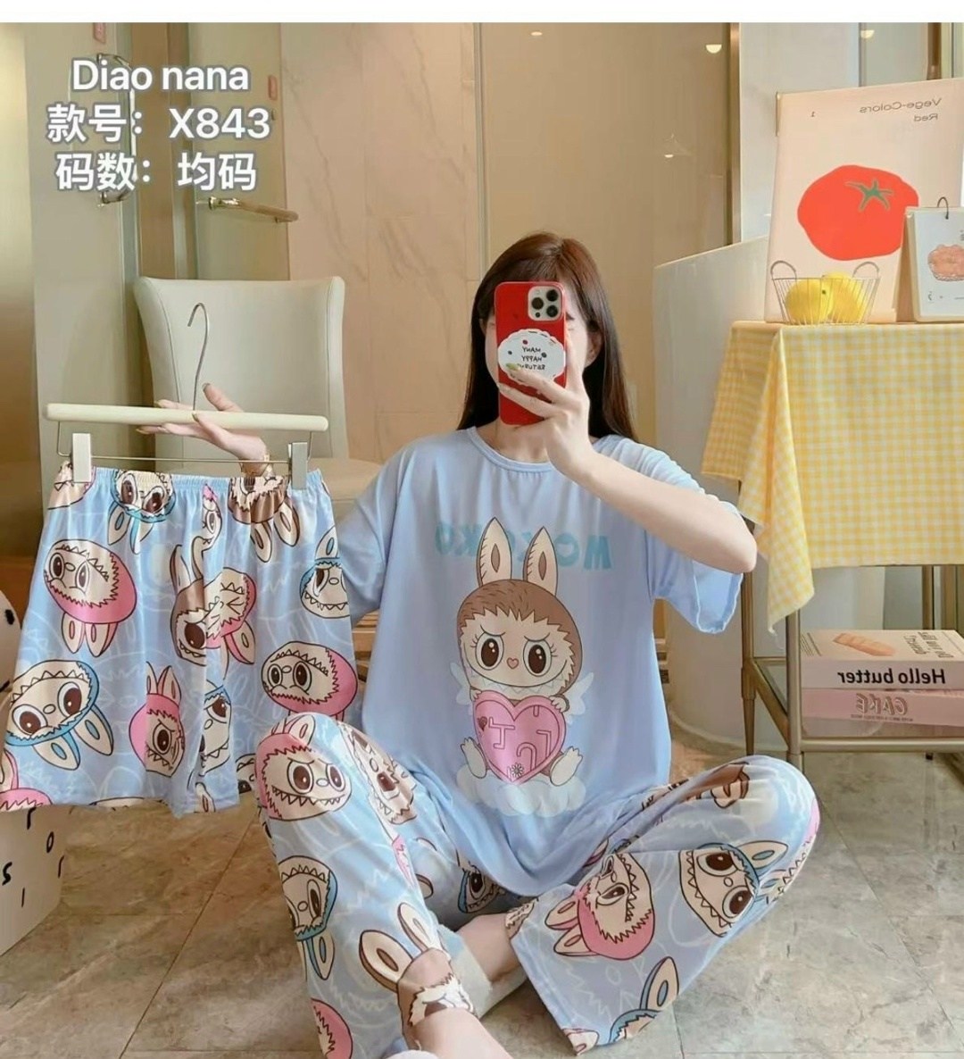 женская пижама,пижама 3 в 1,пижама повседневная,комплект пижама,пижам