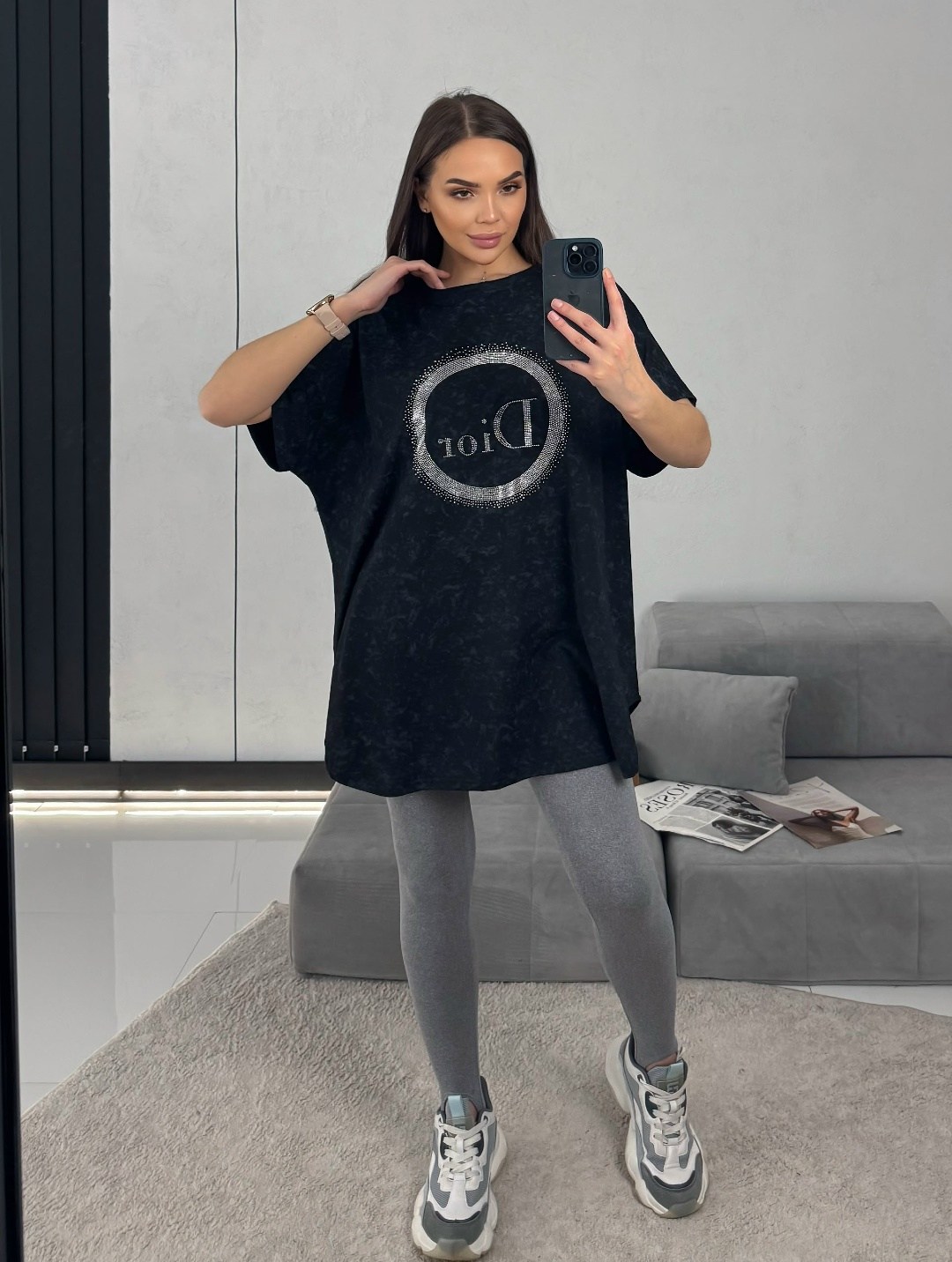 оверсайз футболка варенка со стразами emi style,оверсайз футболка,женская футболка оверсайз,футболки женская,футболка оверсайз варенка