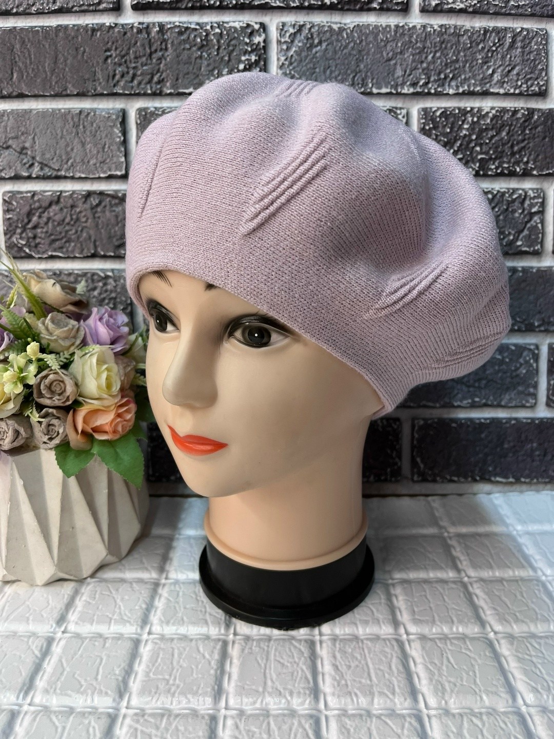 берет женский,шапка для женщин,шапка женская,берет двойной,берет демисезонный