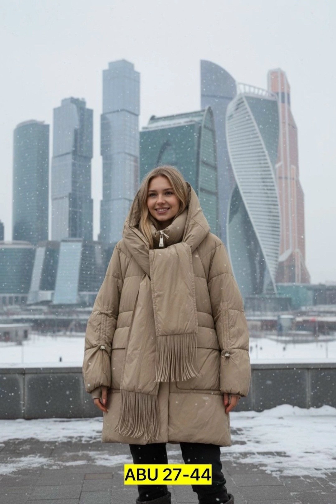 бежевый пуховик,пуховик зимний длинный с капюшоном cupivip,пуховик женский,пуховик,пуховик lawinter