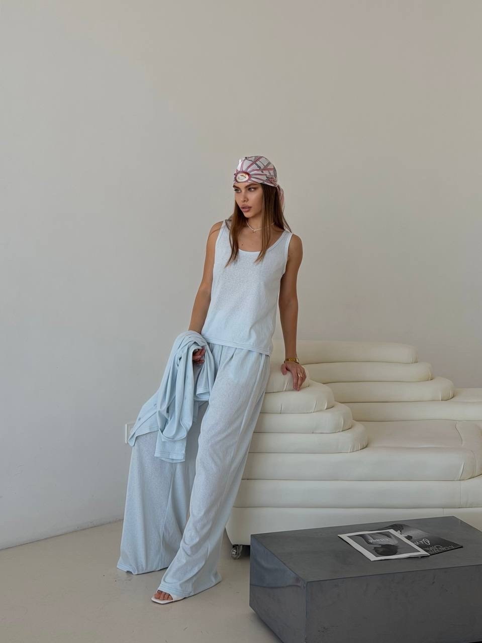 брючный костюм,трикотажные костюмы,костюм голубой,костюм женский,пижама для женщин