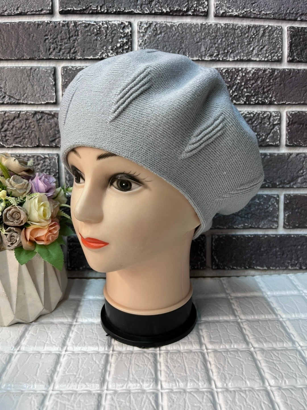 берет женский,шапка для женщин,шапка женская,берет двойной,берет демисезонный
