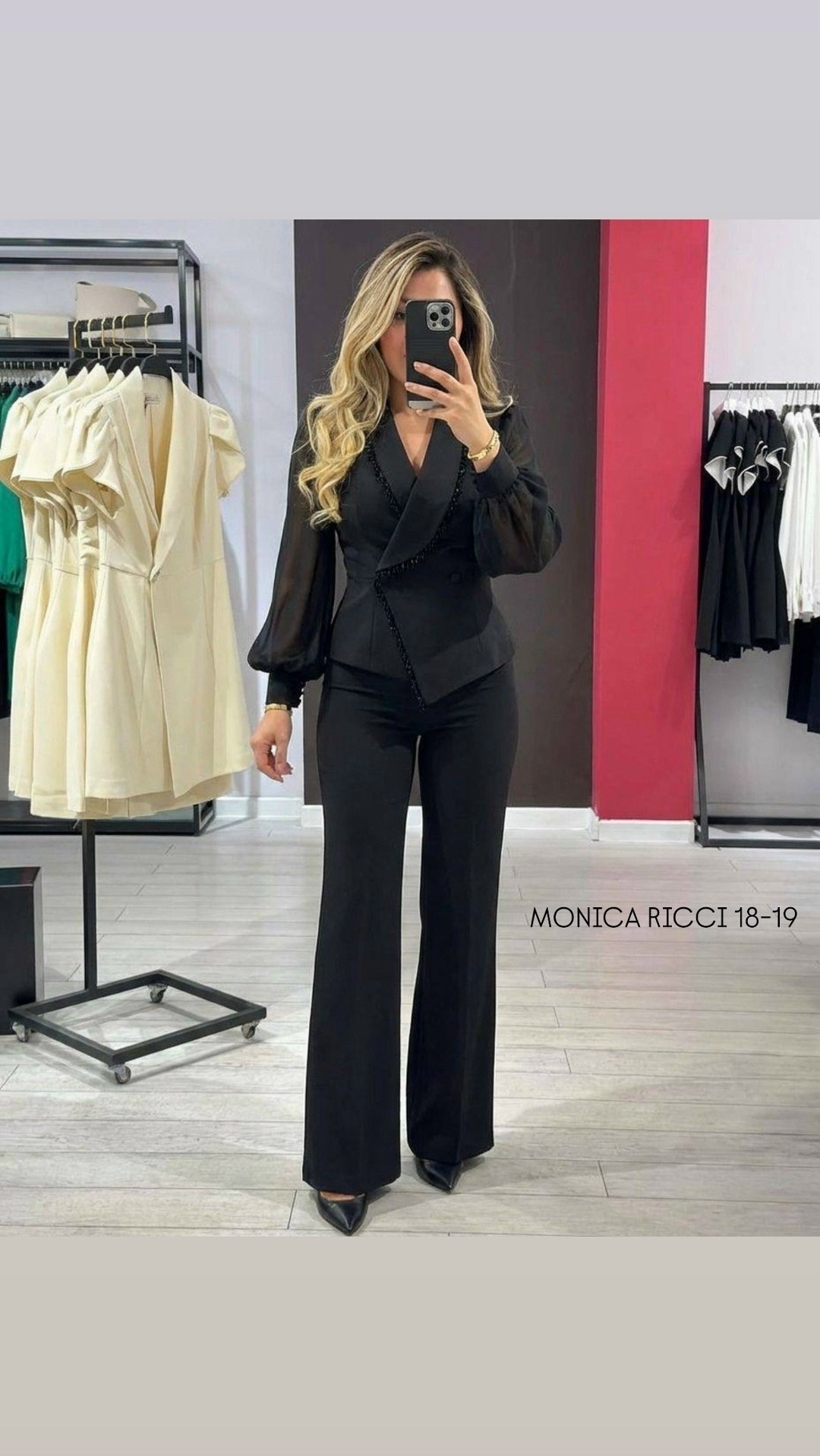 брючный классический костюм,брючный костюм,брючный костюм женский,брюки палаццо с пиджаком,костюм брюки палаццо + кроп-жакет