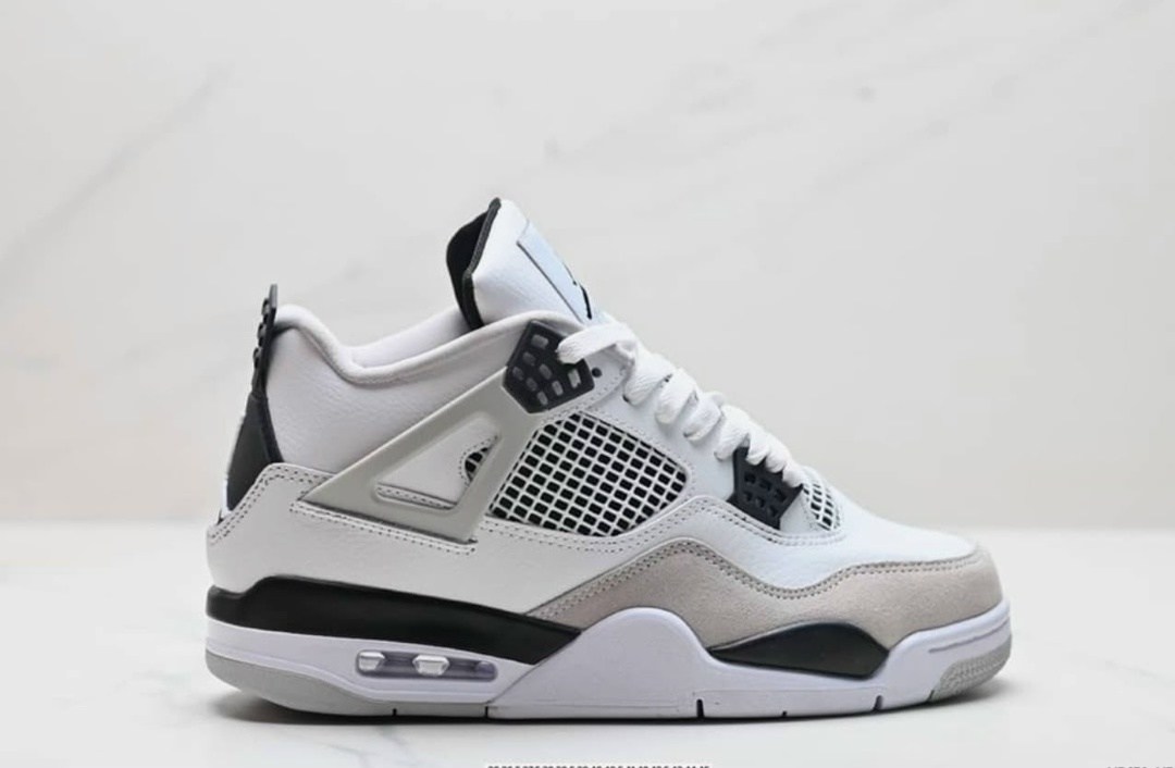кроссовки nike jordan air jordan 4,кроссовки nike air jordan 4 retro в белом цвете,nike air jordan 4 white military black,air jordan 4 retro military black,высокие кроссовки