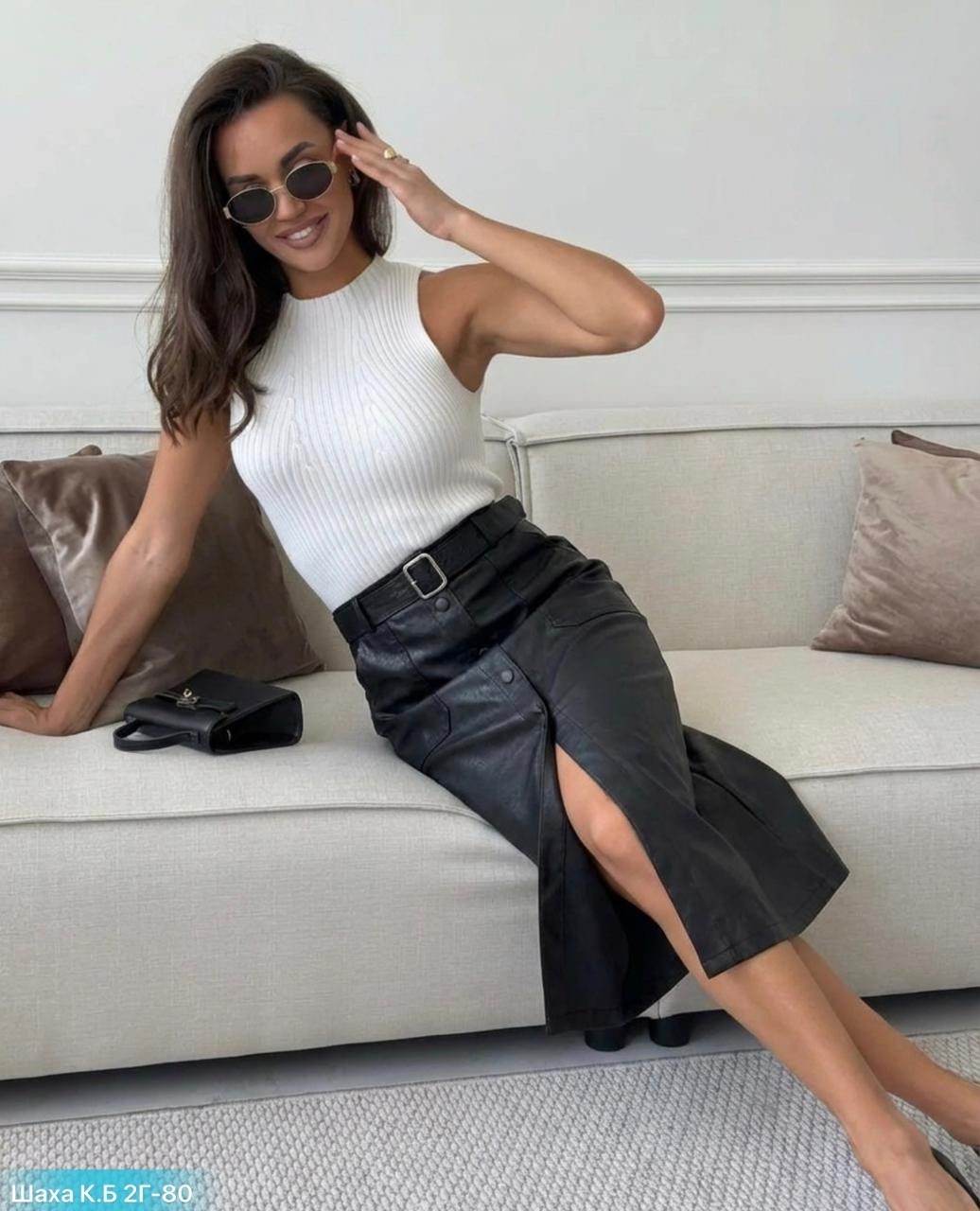 юбка кожаная миди,кожаная юбка,юбка из экокожи,юбка миди,образ с кожаной юбкой