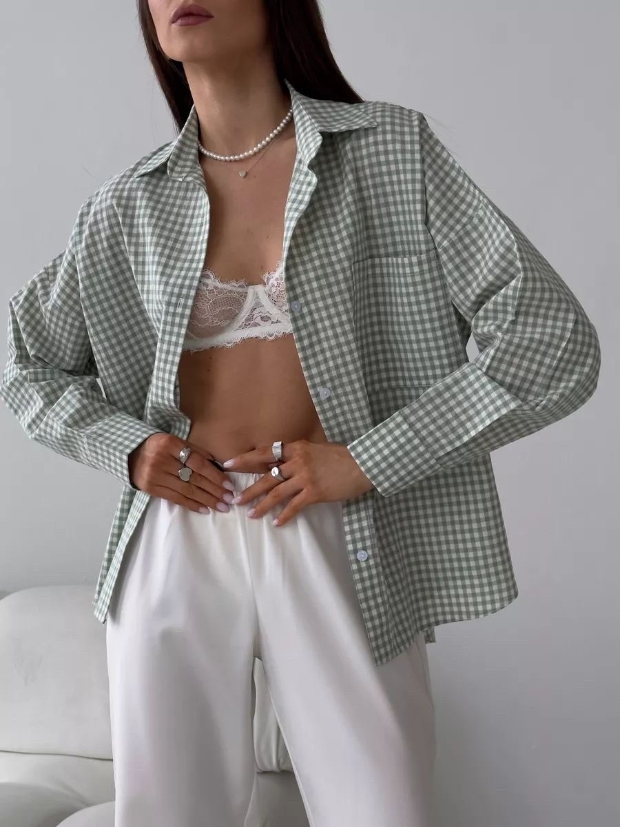 хлопковая рубашка в клетку cosmo brand,рубашка оверсайз летняя в клетку betrendy wear,хлопковая рубашка в клетку,рубашка женская в клетку оверсайз,рубашка оверсайз в клетку удлиненная fed.store