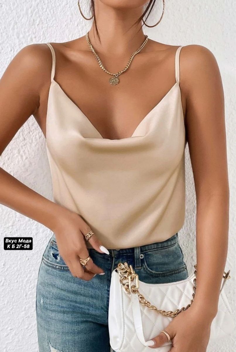 атласный топ,шелковый топ,атласная майка,топы модные