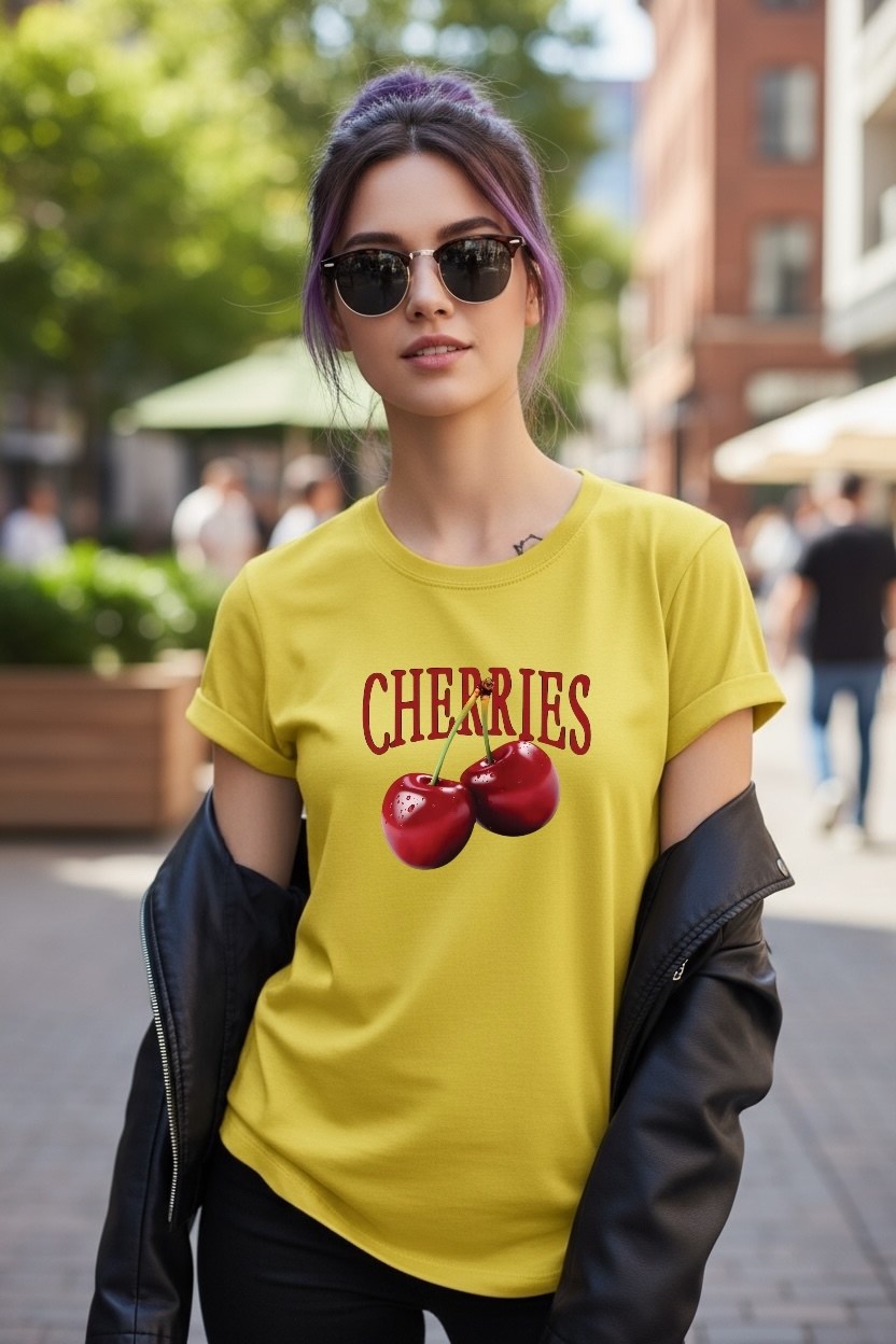 футболка с вишней,футболка с принтом y2k вишня cherries,футболка с вишенкой,футболка женская вишня,женская футболка с принтом вишни
