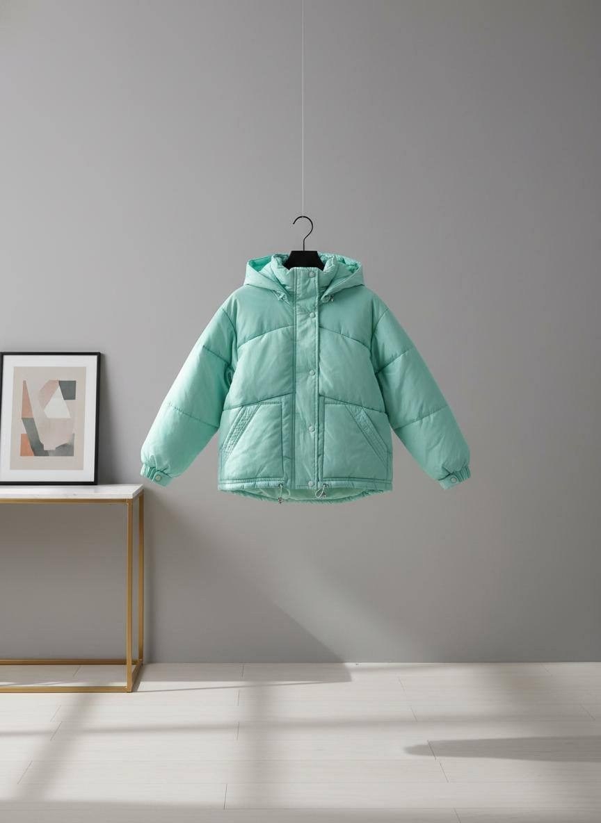 куртка зимняя с капюшоном оверсайз пуховик monifique,куртка оверсайз,белая куртка,куртка зефирка белая,зимняя женская куртка