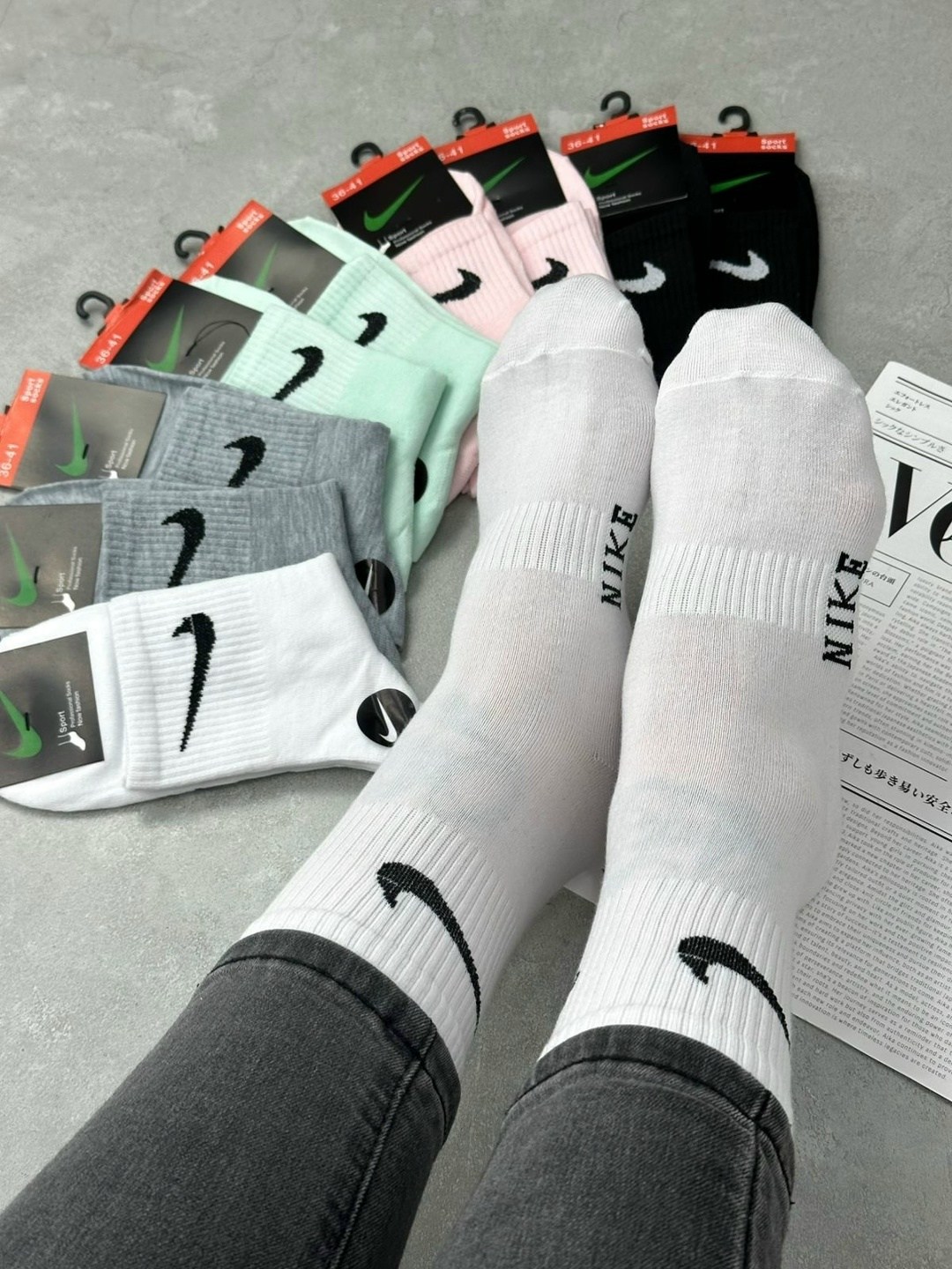 комплект носков nike,носки мужские 10 пар nike,носки комплект,комплект носков,носки мужские