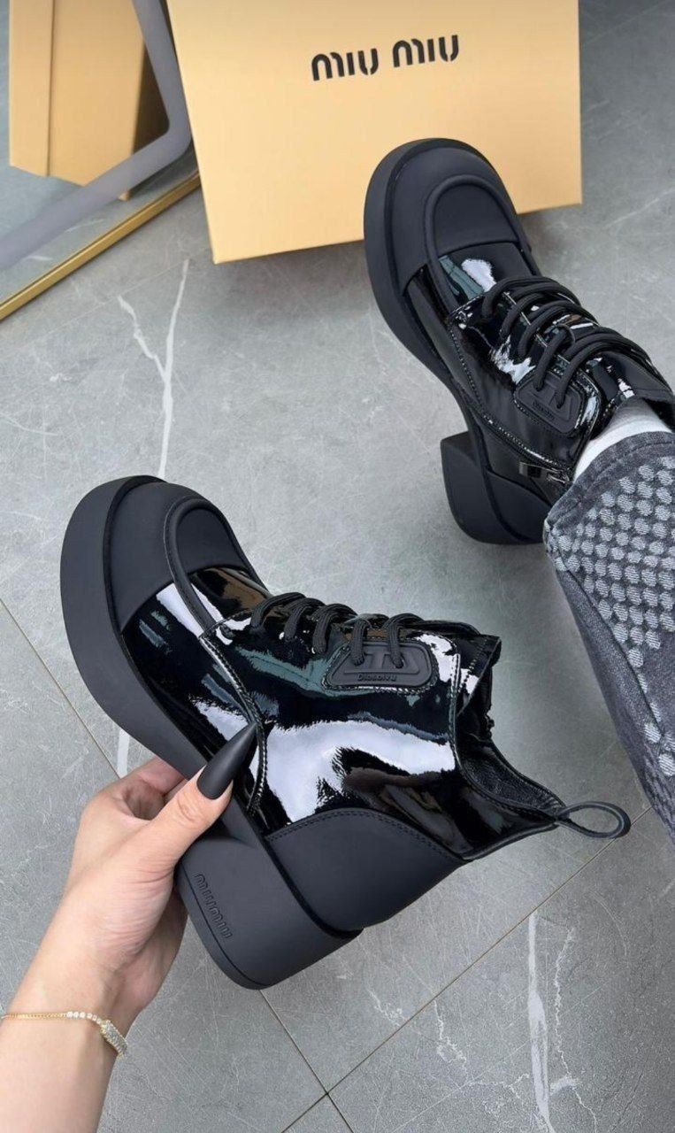 ботильоны лакированные,,лакированные ботинки женские,ботинки miu miu,ботинки женские