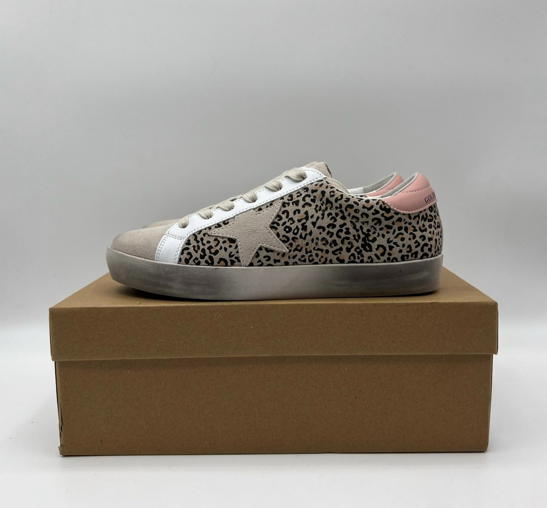 кроссовки golden goose wmns superstar leopard коричневый,,golden goose кеды леопард,кеды golden goose,golden goose кеды superstar с леопардовым принтом