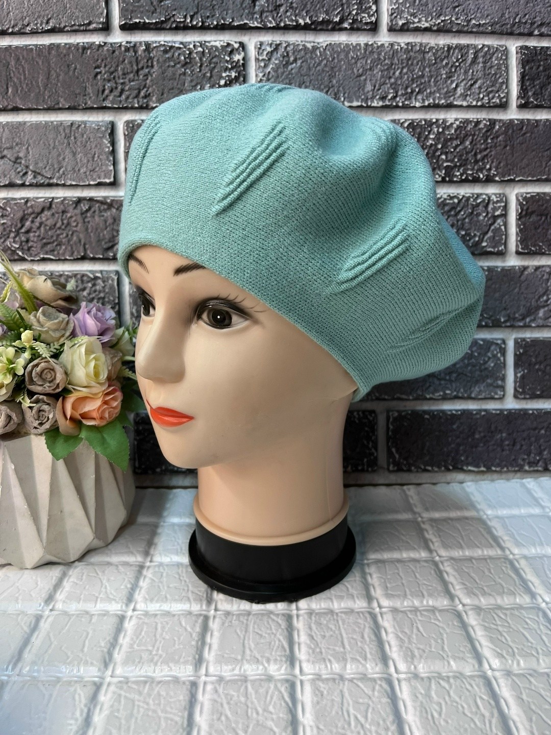 берет женский,шапка для женщин,шапка женская,берет двойной,берет демисезонный