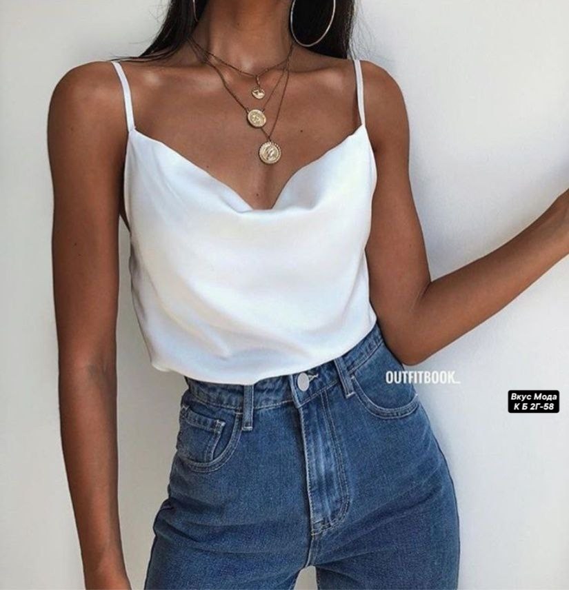 атласный топ,шелковый топ,атласная майка,топы модные