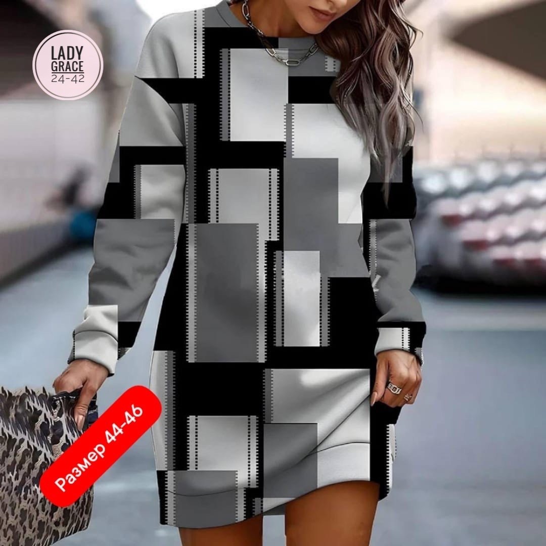 платье туника,туника женская,платье толстовка с принтом,повседневные платья,платье свитшот