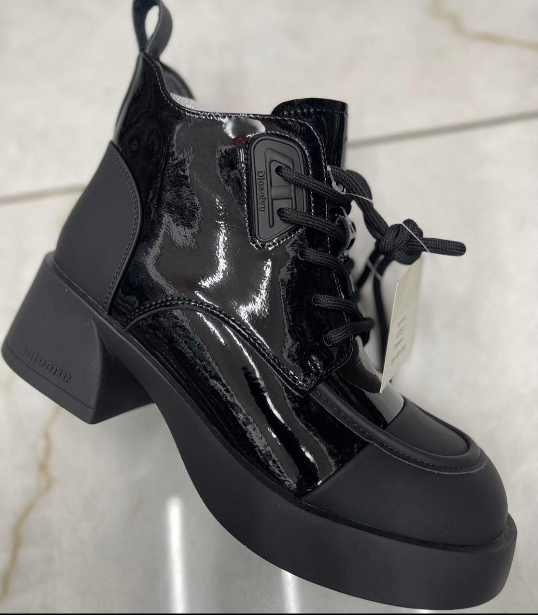 ботильоны лакированные,,лакированные ботинки женские,ботинки miu miu,ботинки женские