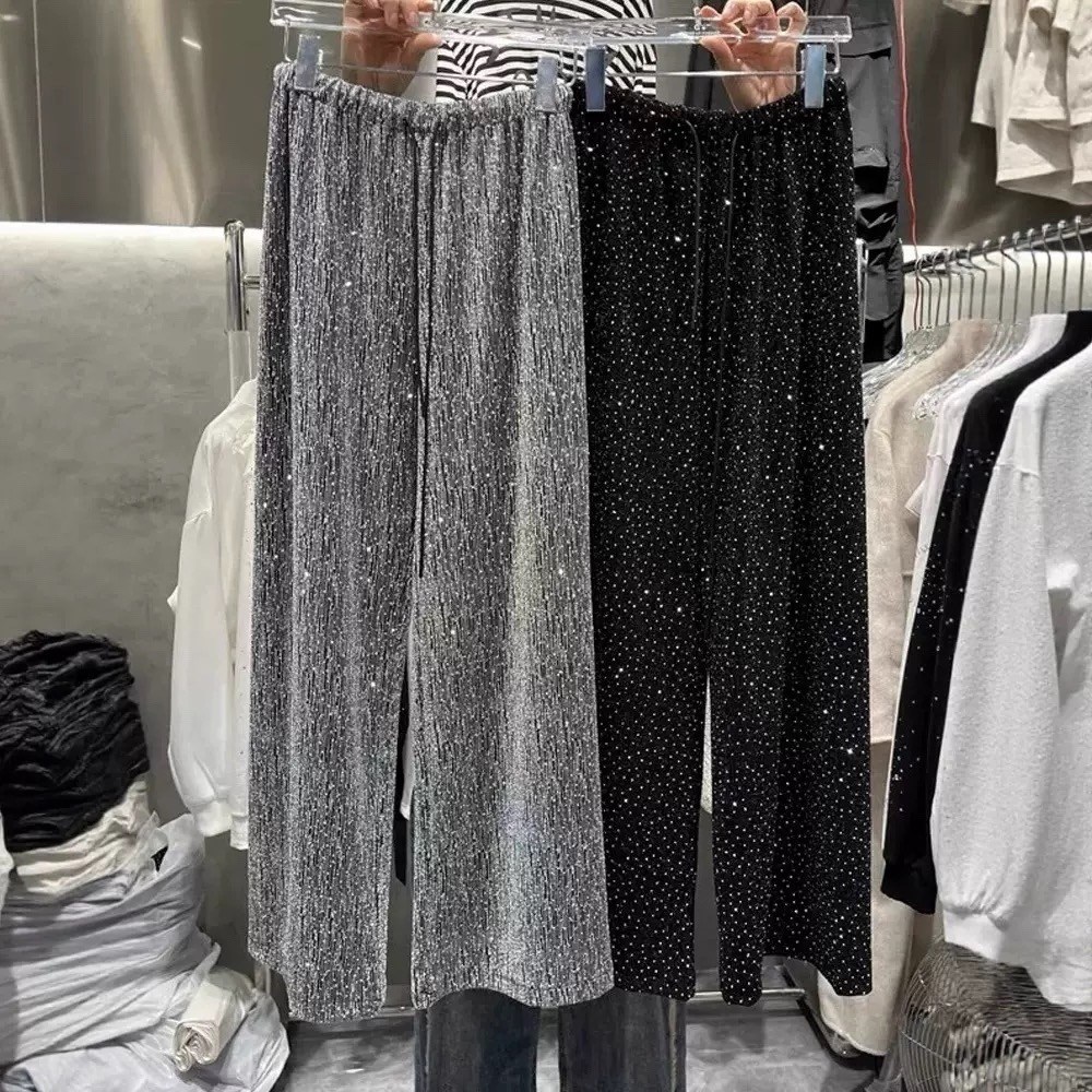 штаны широкие брюки багги джоггеры со стразами moylove цвет черный,штаны широкие брюки багги джоггеры со стразами moylove 338893363,женский костюм,спортивный костюм со стразами,брюки с пайетками