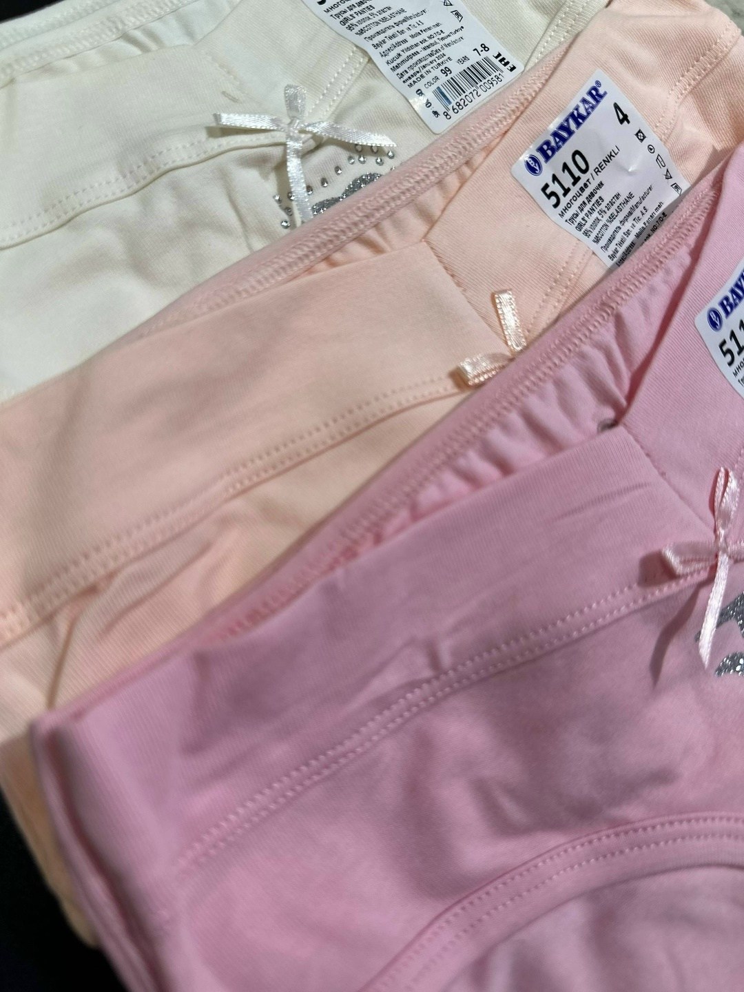 комплект трусов слипы baykar для девочек,комплект трусов для девочек baykar,трусы для девочек baykar,трусы для девочек,нижнее детское белье