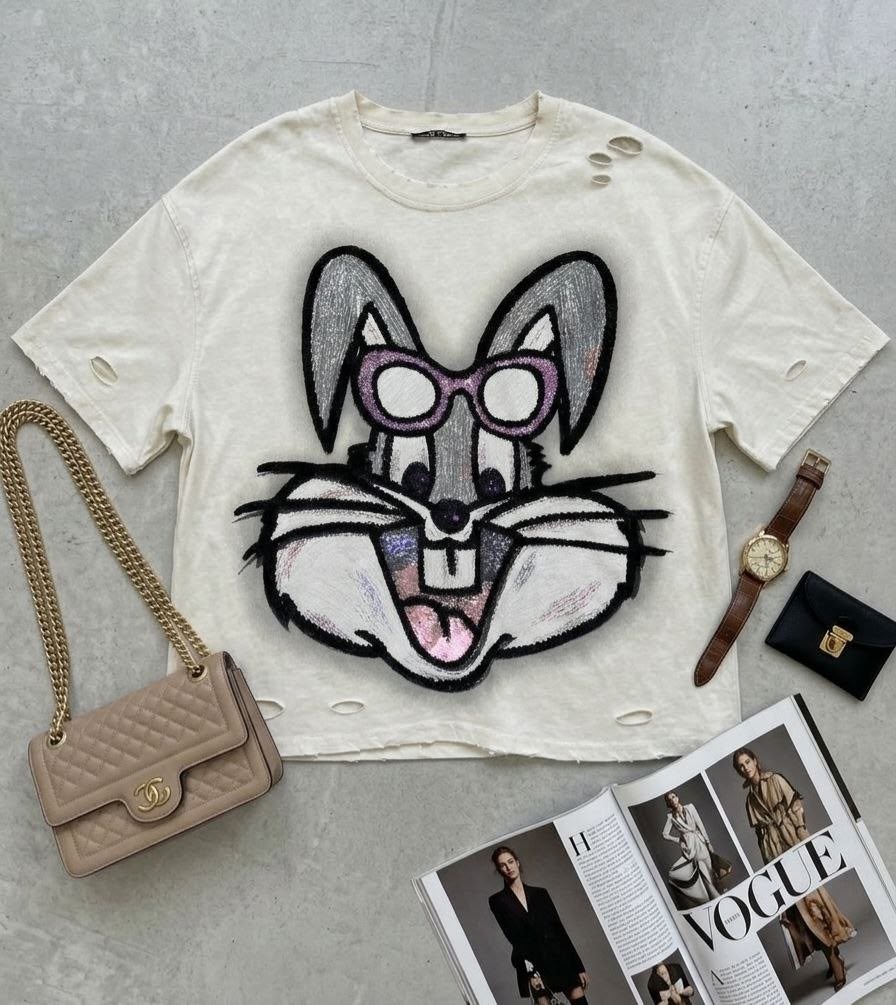 футболка женская варенка оверсайз кролик роджер,женская футболка,футболочка в стиле оверсайз,футболки оверсайз с принтами,футболки женские модные