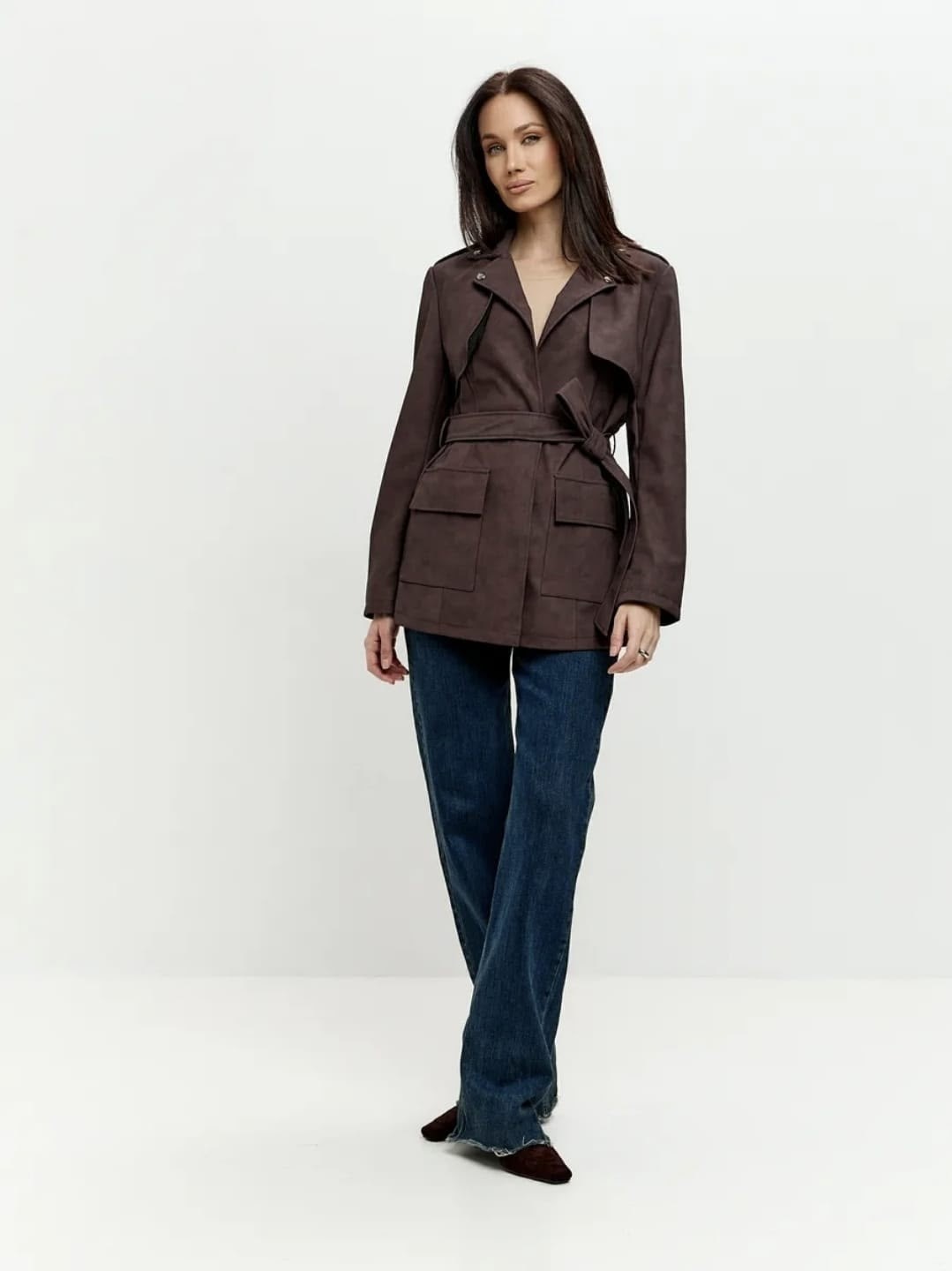 тренч короткий плащ moza*luna 210509252,тренч бежевый,тренч,куртка тренч,тренч с поясом