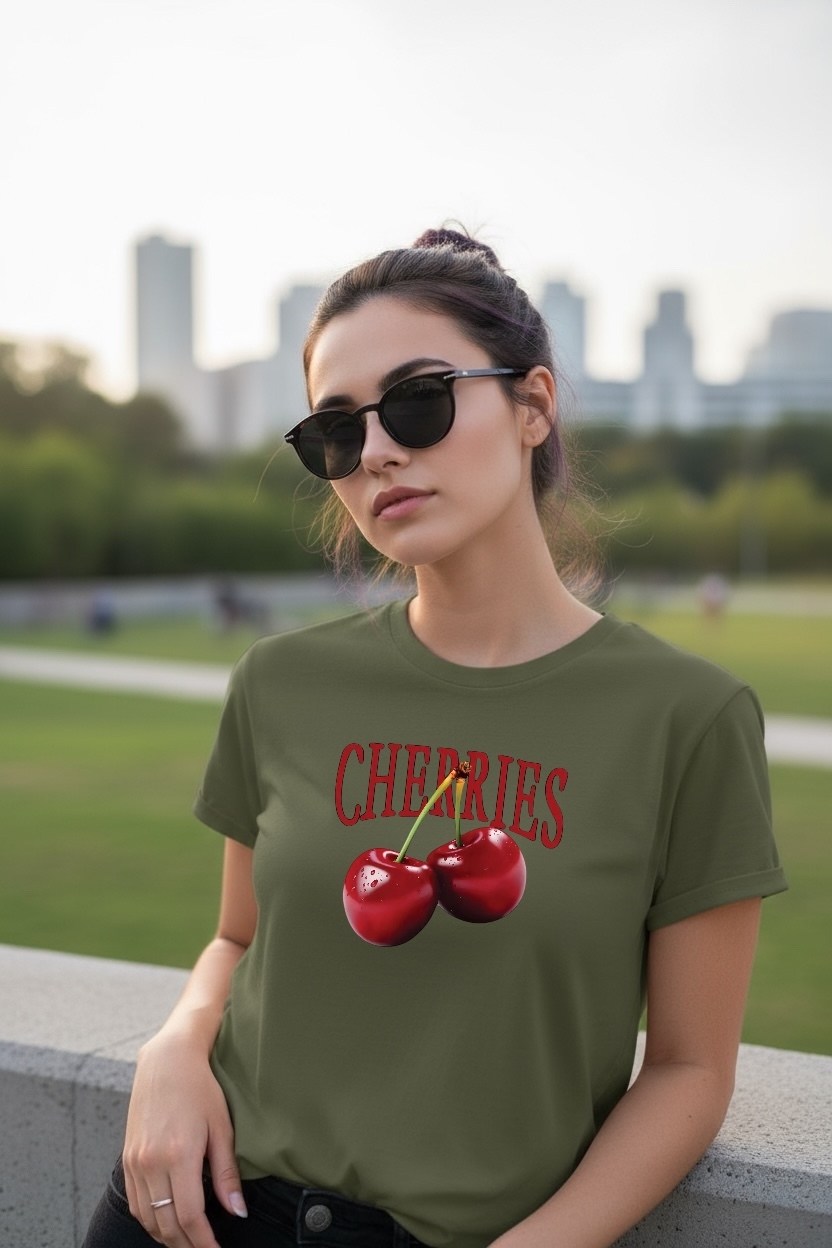 футболка с вишней,футболка с принтом y2k вишня cherries,футболка с вишенкой,футболка женская вишня,женская футболка с принтом вишни