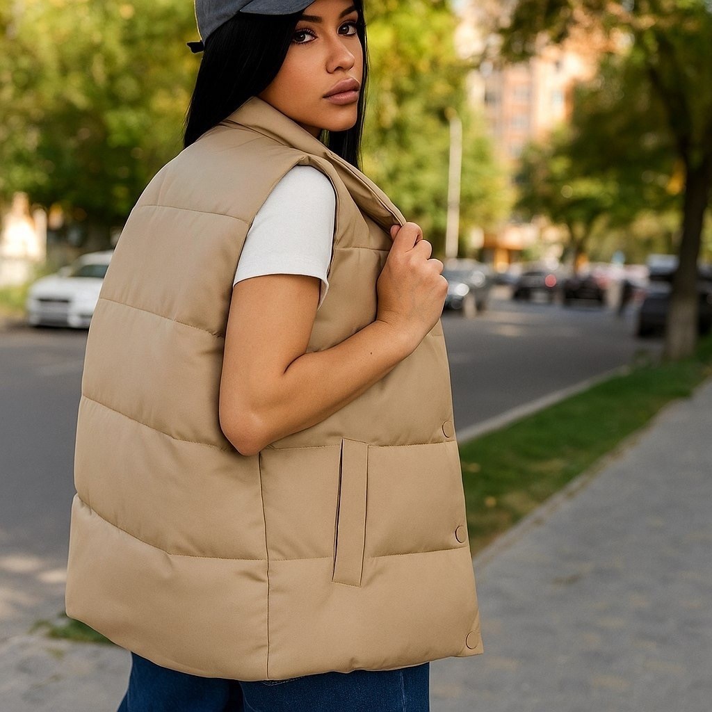 жилет женский,жилетка женская,жилет женский утепленный,утепленный жилет,жилет коричневый женский