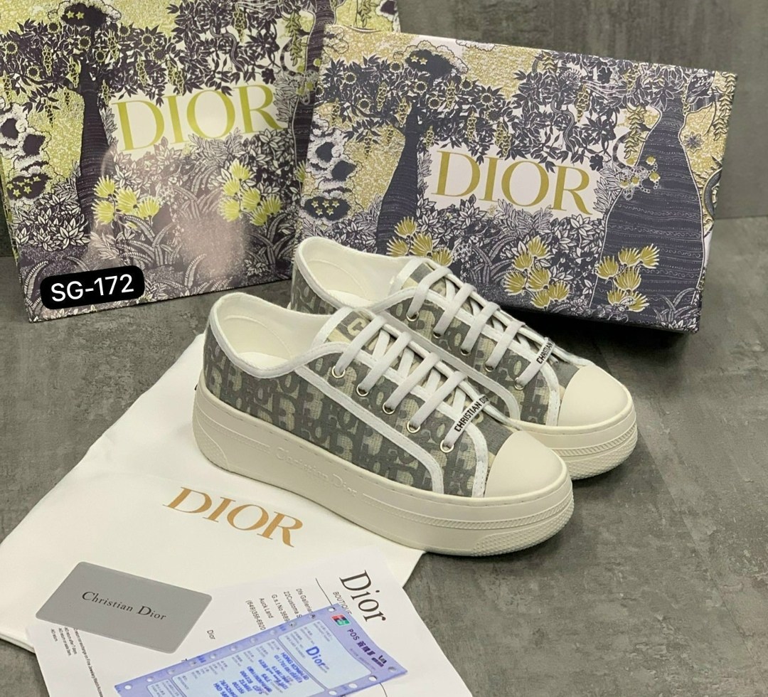 christian dior серые текстильные кеды walk'n'dior для женщин,кеды christian dior,кеды женские christian dior premium,кеды dior женские,кеды christian dior walk n dior с логотипом