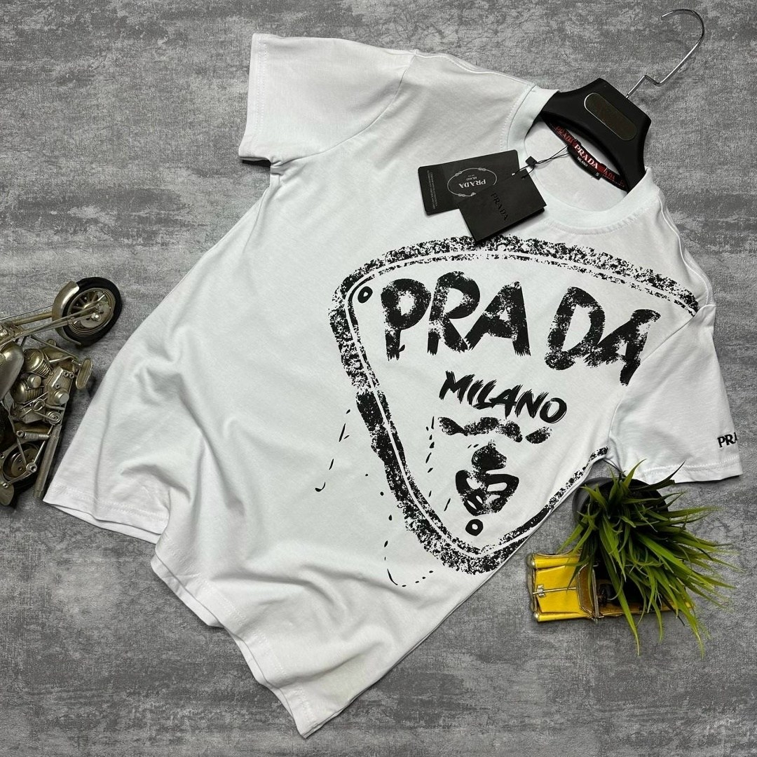 футболки мужские,футболки мужские стильные,футболка,футболка prada milano мужская