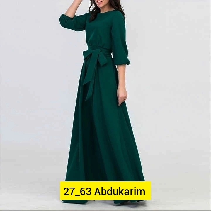 темно зеленое длинное платье,платье повседневное длинное,женские длинные платья,длинное платье с рукавами,длинное платье