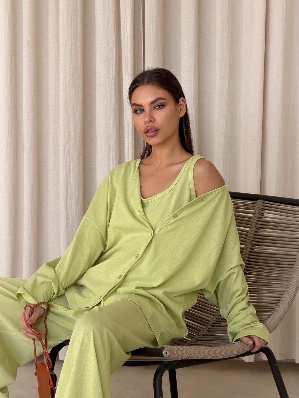 летние костюмы,брючный комплект,широкие брюки,костюм из льна