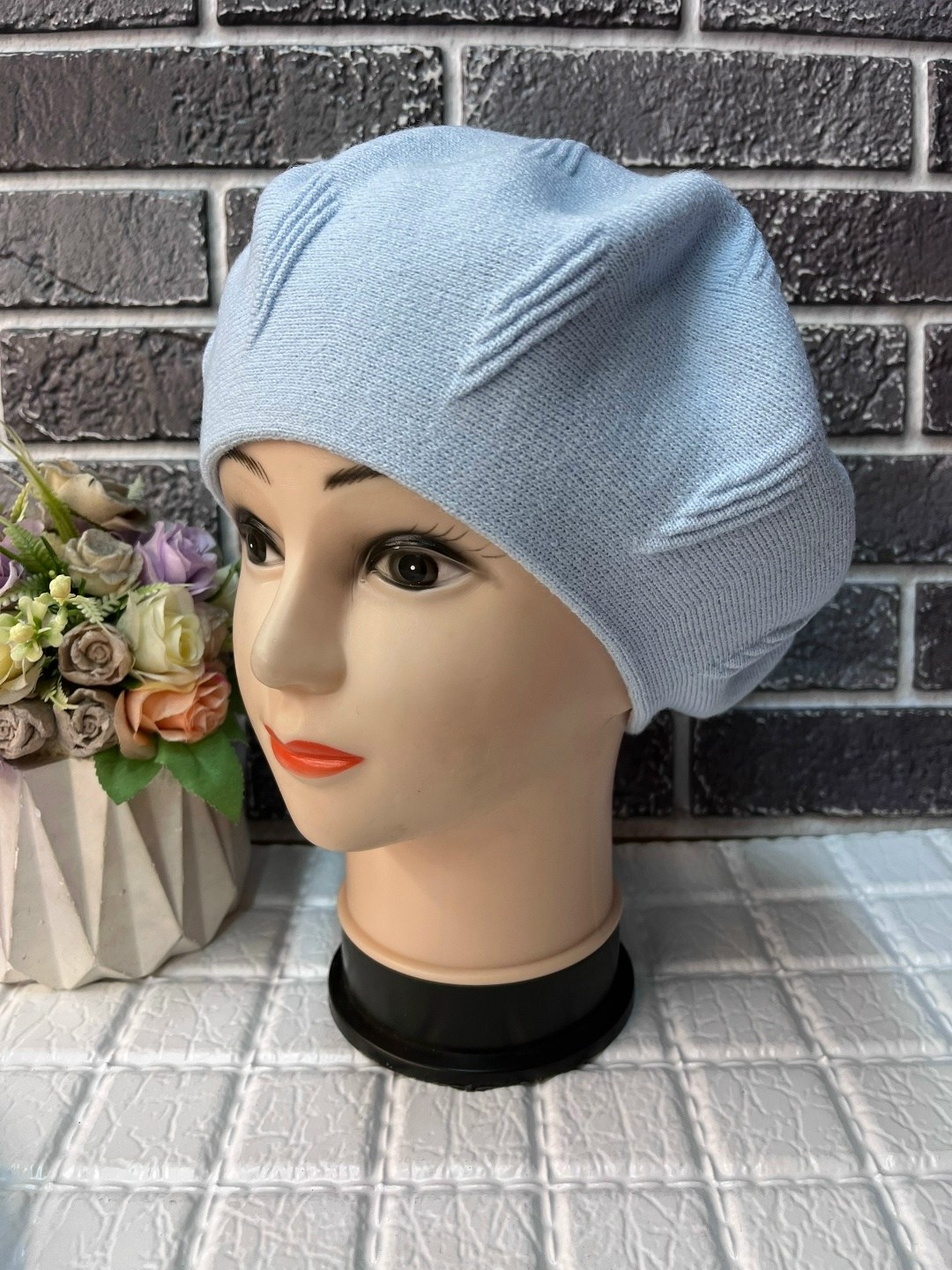 берет женский,шапка для женщин,шапка женская,берет двойной,берет демисезонный