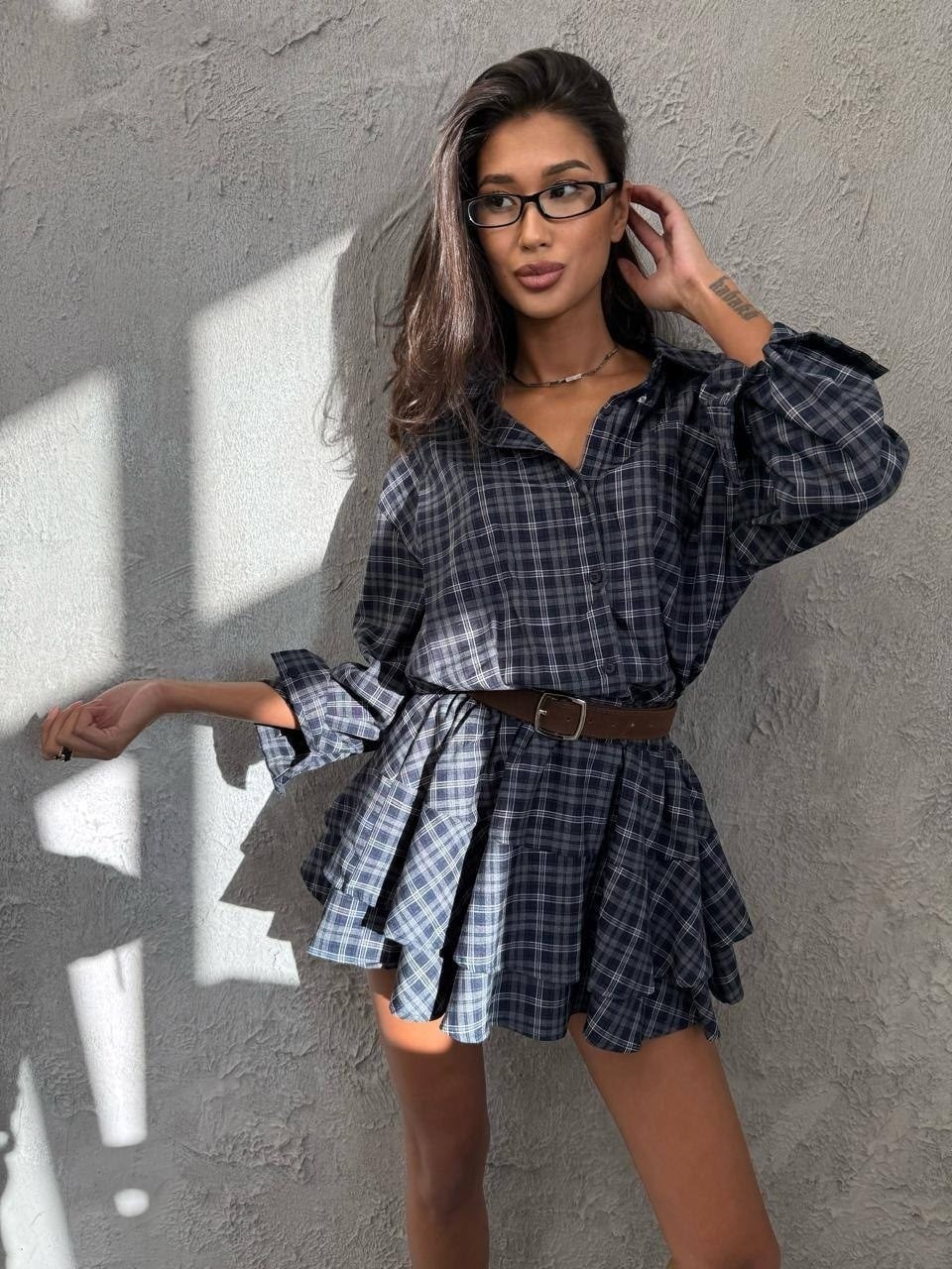 костюм с юбкой и рубашкой,костюм юбка с рубашкой в клетку,костюм с юбкой в клетку,женский костюм с юбкой в клетку,костюм с юбкой и рубашкой в клетку albibi