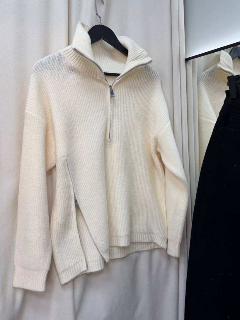 свитер с горлом на молнии оверсайз vada,свитер оверсайз с горлом на молнии длинный bonhomia,свитер укороченный оверсайз с горлом на молнии кк fashion,свитер oversize вязанный на молнии shama style,сви