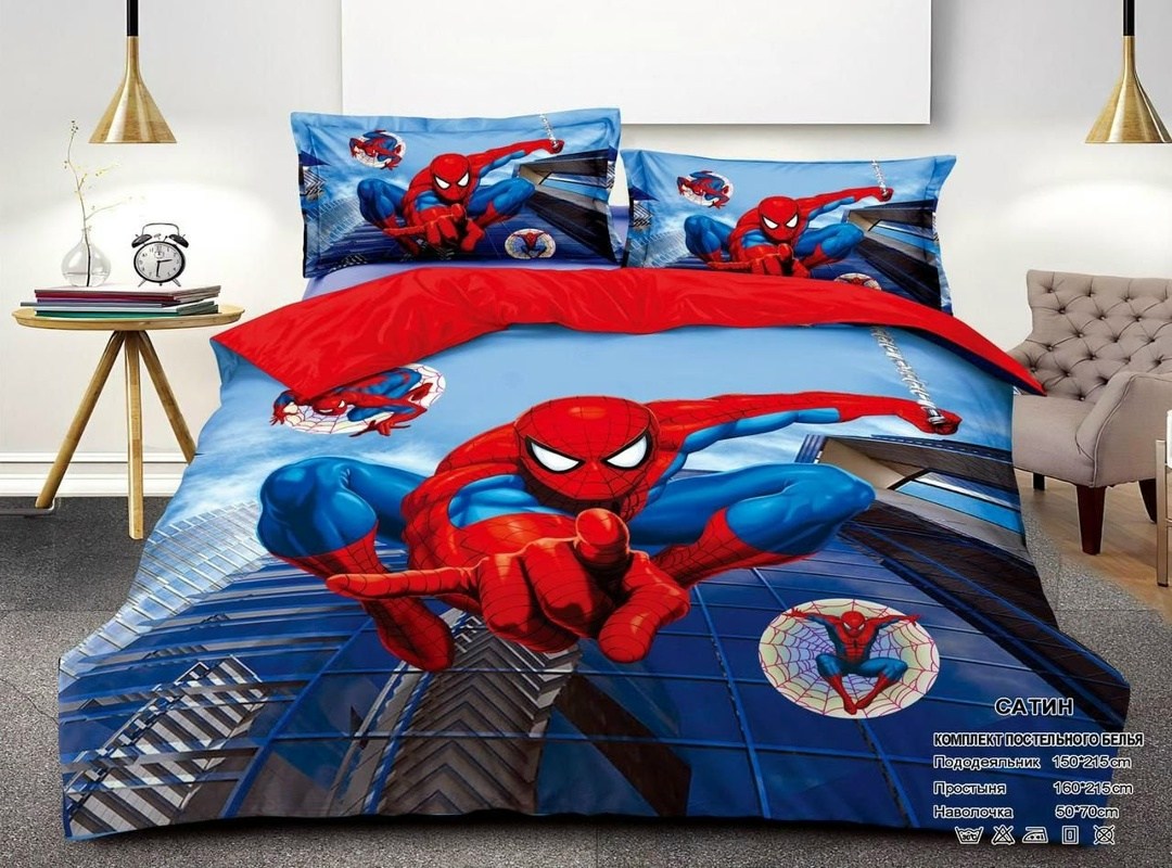 постельное бельё человек-паук 1.5 сп,постельное белье с человеком пауком,детское постельное белье 1 5 спальное,постельного белья,постельное бельё детское 1.5 человек паук