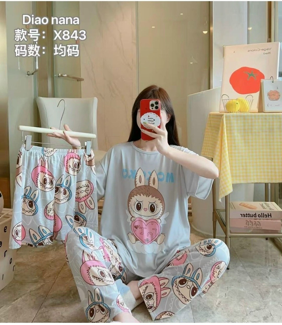 женская пижама,пижама 3 в 1,пижама повседневная,комплект пижама,пижам