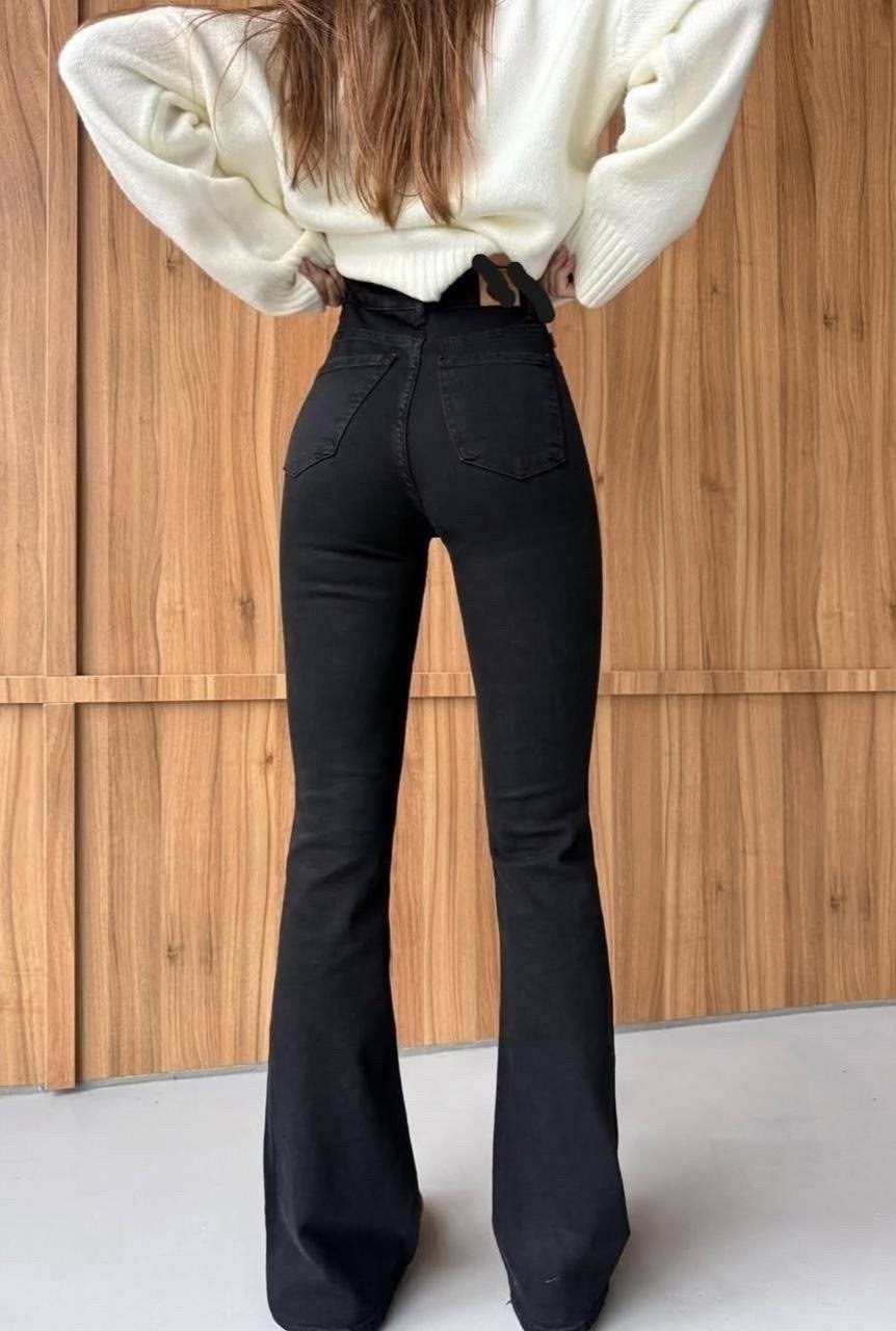 джинсы женские клеш,черные джинсы клеш,джинсы клеш с высокой посадкой,прямые джинсы клеш с высокой посадкой hx shop,джинсы широкие клеш