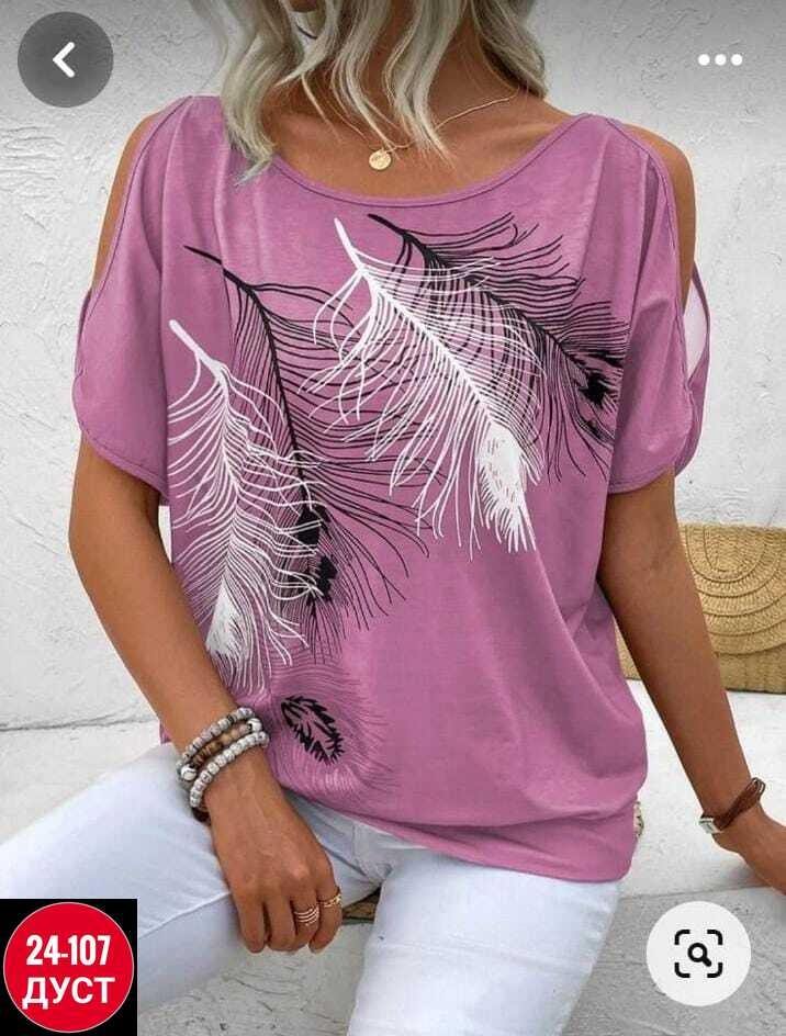 футболки женские стильные,футболки женские модные,женская летняя футболка,блуза с перьями,женская футболка