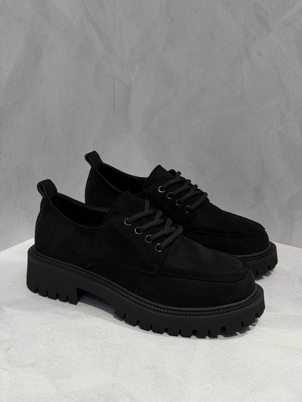 ,женские полуботинки, женская,ботинки женские чер иск велюр,повседневные туфли